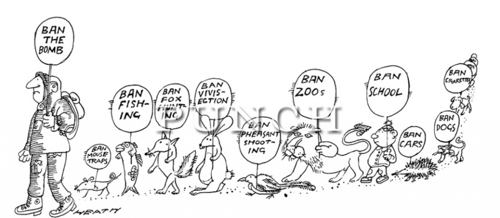 CND continued to be the butt of Punch cartoons as late as this example by Heath in 1983